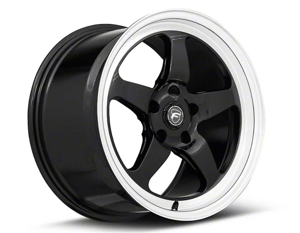 Forgestar D5 Drag Black Machined Wheel; Rear Only; 18x10