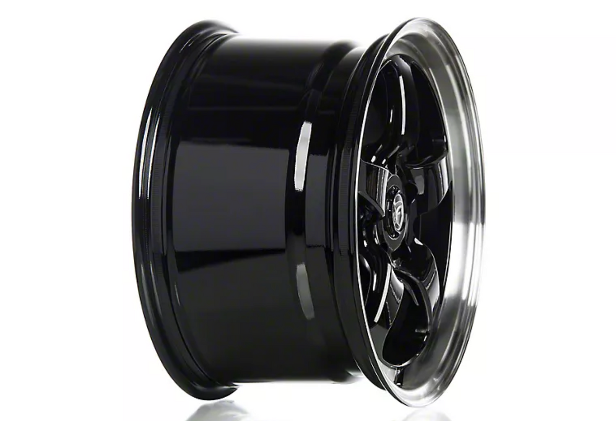 Forgestar D5 Drag Black Machined Wheel; Front Only; 18x5