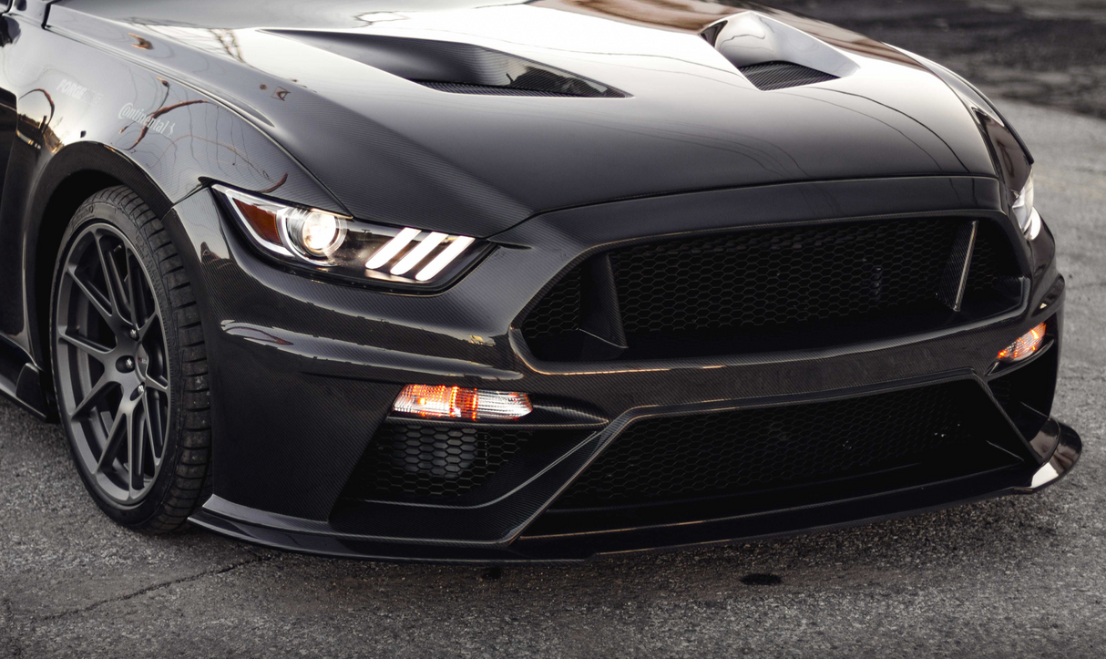 2015 - 2017 MUSTANG DOUBLE SIDED CARBON FIBER TYPE-TT (FORD GT STYLE) HOOD