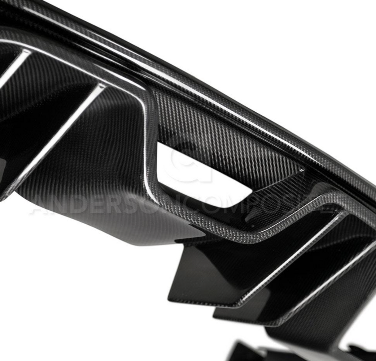 2015 - 2017 MUSTANG CARBON FIBER REAR DIFFUSER FOR QUAD TIP EXHAUST