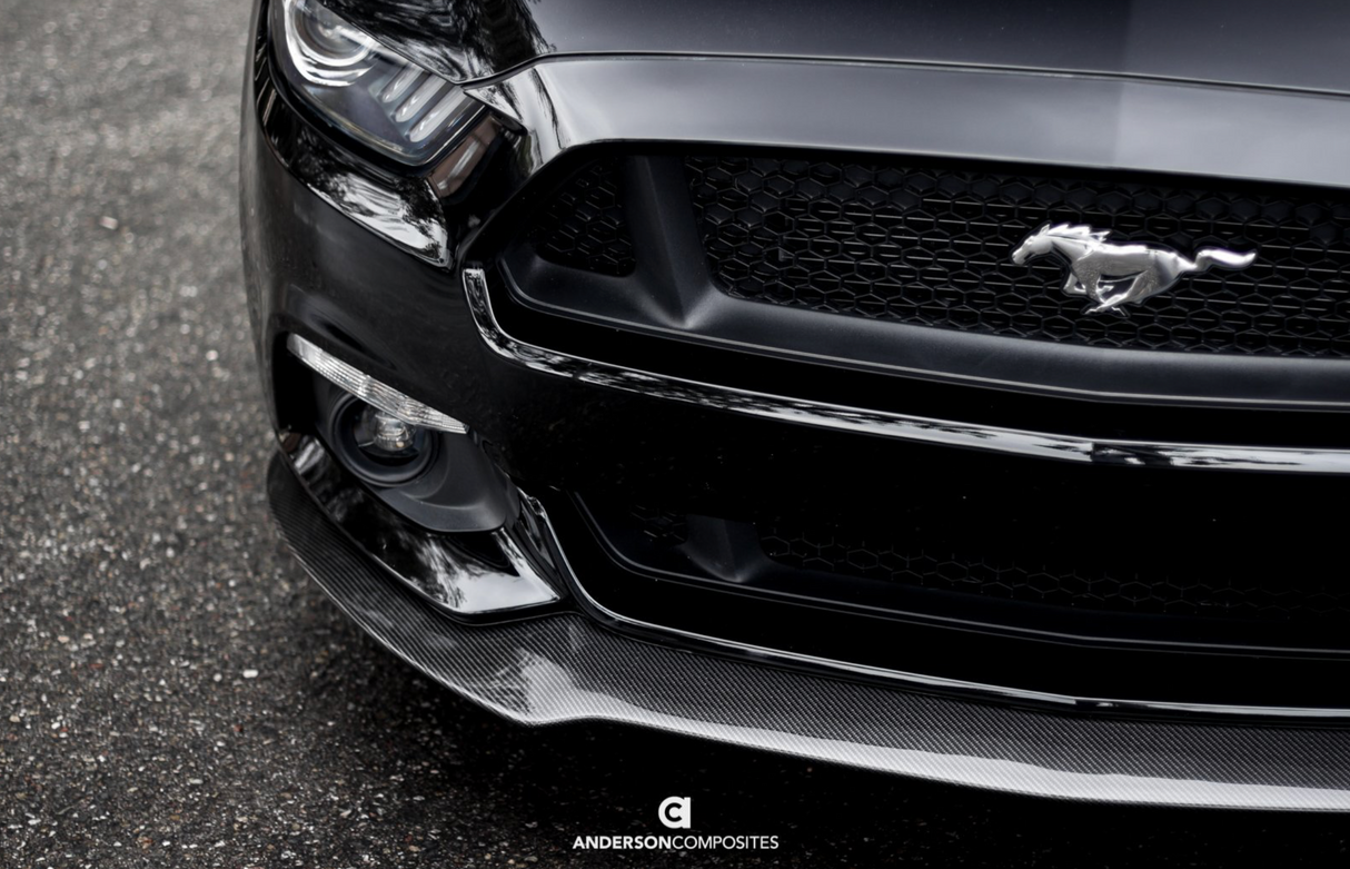 2015 - 2017 MUSTANG CARBON FIBER TYPE-AC FRONT CHIN SPLITTER