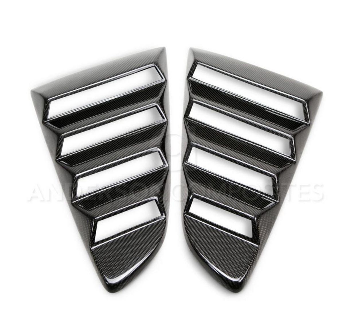 2015 - 2020 MUSTANG CARBON FIBER TYPE-VENTED SIDE WINDOW LOUVERS (PAIR)