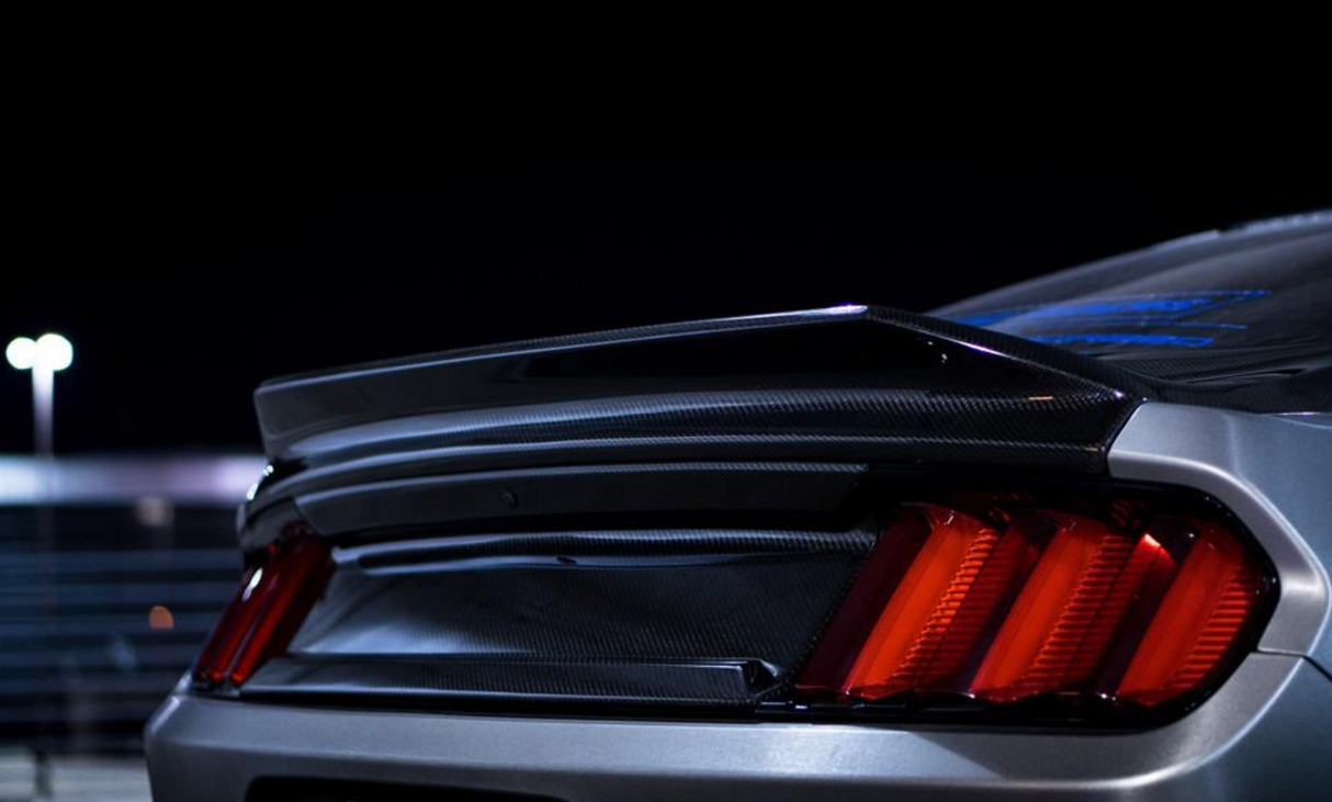 2015 - 2021 MUSTANG DOUBLE SIDED CARBON FIBER TYPE-ST DECKLID WITH INTEGRATED SPOILER