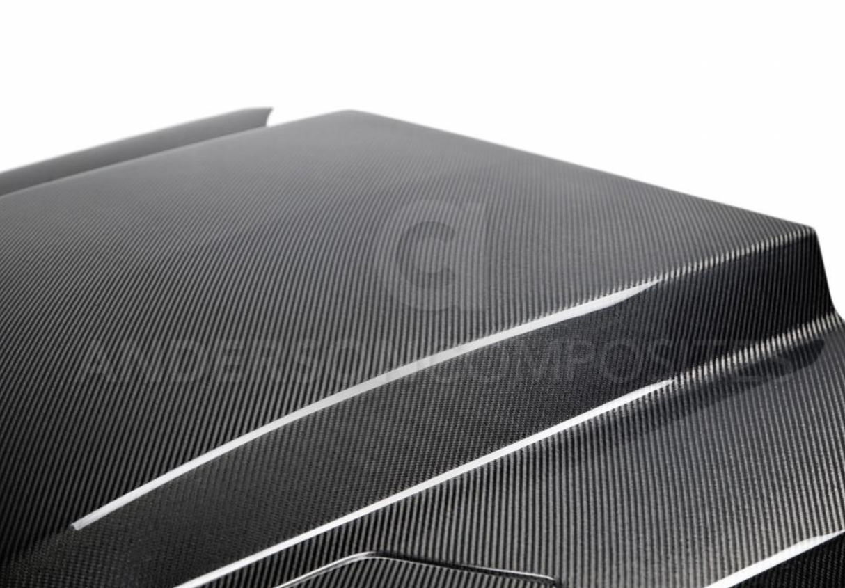 2015 - 2017 MUSTANG DOUBLE SIDED CARBON FIBER COWL HOOD