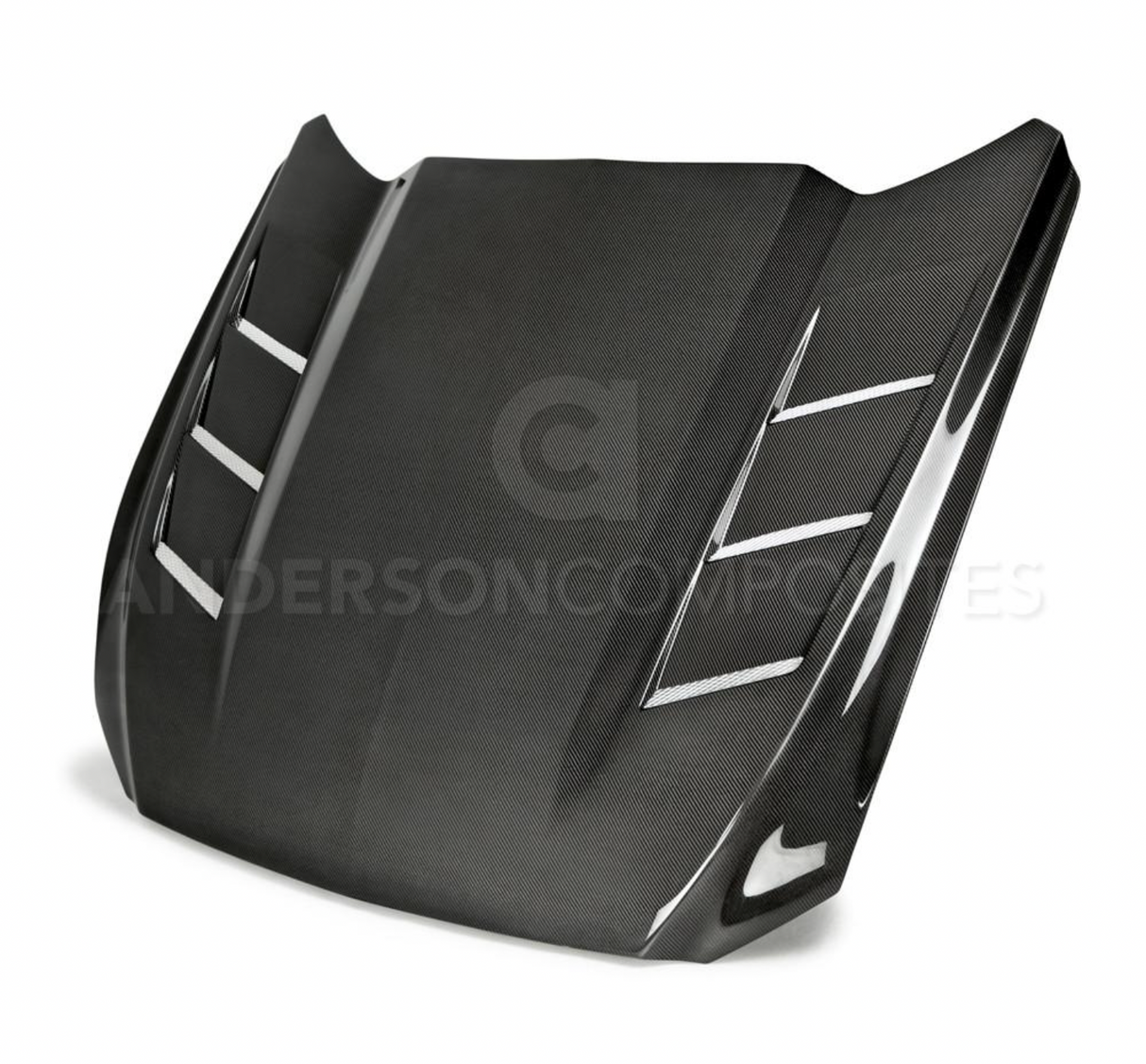 2015 - 2017 MUSTANG DOUBLE SIDED CARBON FIBER HEAT EXTRACTOR HOOD