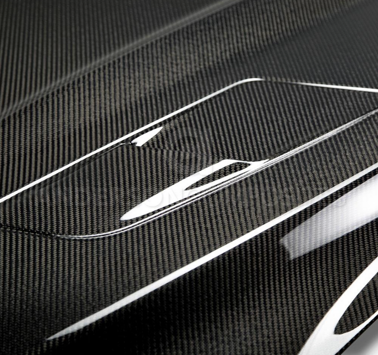 2015 - 2017 FORD MUSTANG GT DOUBLE SIDED CARBON FIBER OE STYLE HOOD