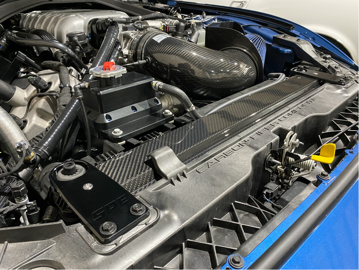 SPE 16-22 MUSTANG SHELBY GT350 / GT500 CARBON FIBER BILLET RADIATOR MOUNT KIT