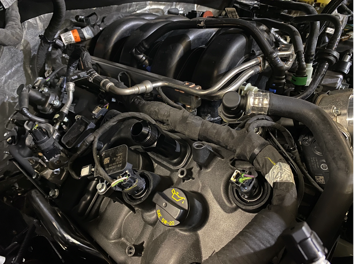 SPE MOTORSPORT 5.0L/5.2 COYOTE -12AN VALVE COVER BREATHER ADAPTER