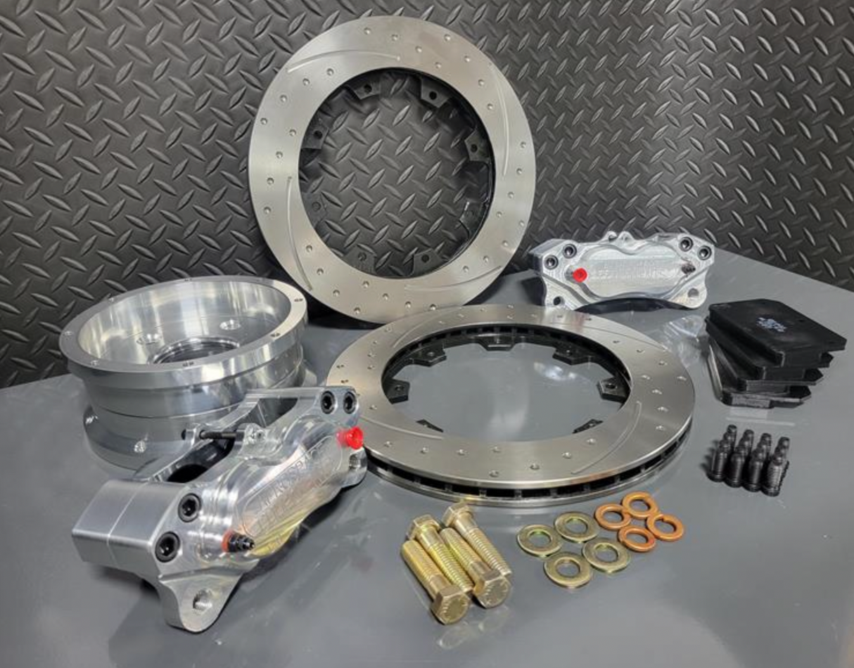 2015-21 Mustang Rear Pro Street Brake Kit With Drilled and Slotted Rotors