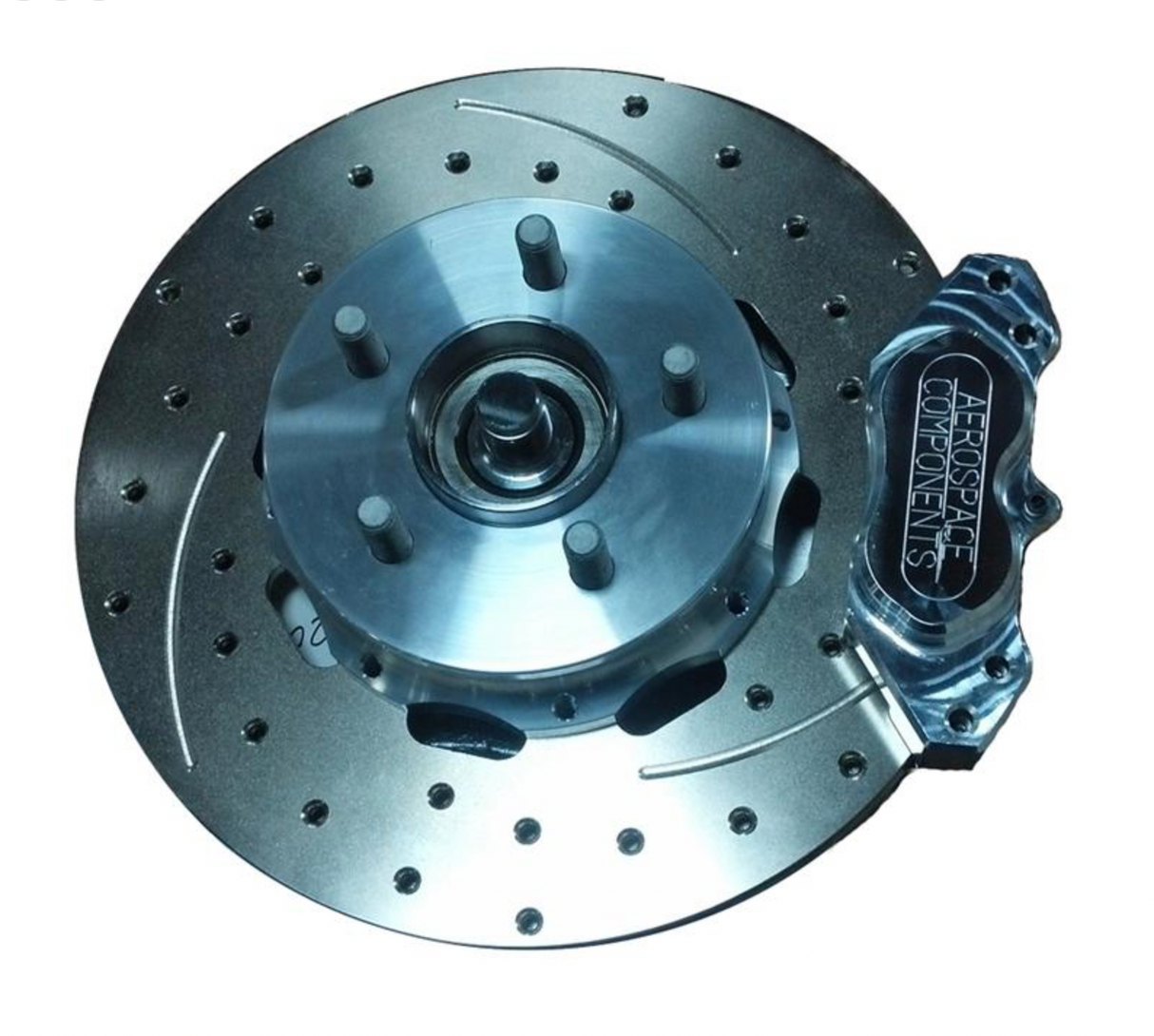 4 Piston 13" Pro Street Front Drilled, Slotted, Brake Kit 2015-21 Mustang (Hat Style)