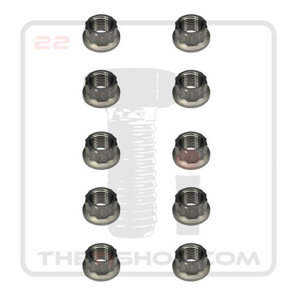Ti Flanged 12 Point Nut M12 - 1.5