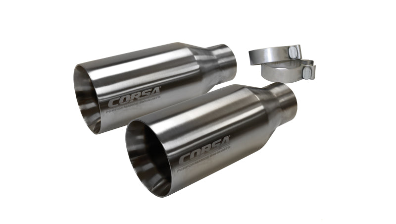 Corsa 2017-2020 Ford F-150 Raptor 3in Inlet / 5in Outlet Satin Polished Tip Kit (For Corsa Exh Only)