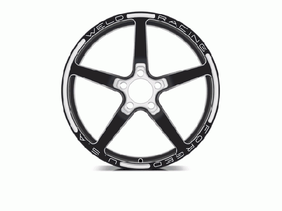 Weld Racing 18X6" AlumaStar 1 Piece Frontrunner (5x4.5" Bolt Pattern 3.20" Backspace -Black (2005-2022 MUSTANG)
