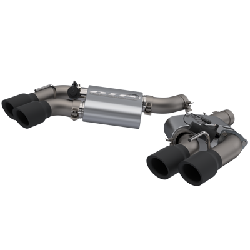 2016-2024 Chevrolet Camaro SS QTP Screamer Axle Back Quad Tip Bumper Black Tips