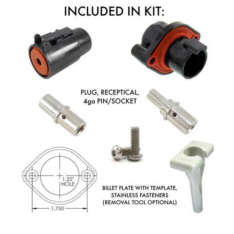 SINGLE 4 GA CONNECTOR BULKHEAD