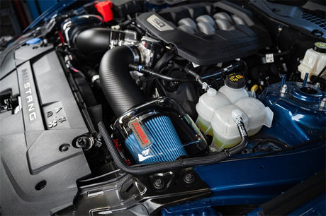 Corsa 2024+ Ford Mustang GT 5.0L Carbon Fiber Cold Air Intake w/ MaxFlow Oiled Air Filters - Matte
