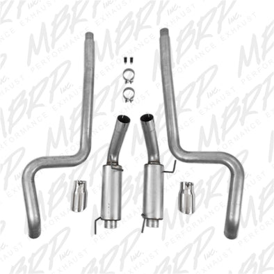 MBRP 05-09 Ford Mustang GT 4.6L Dual Split Rear Race Version AL/ 3in Cat Back Exhaust System