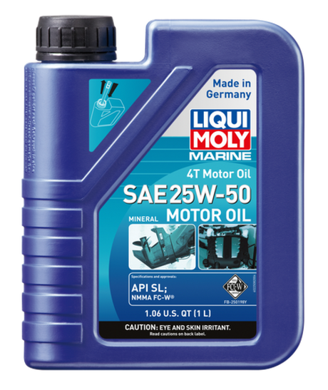 LIQUI MOLY 1L Marine 4T Motor Oil SAE 25W50