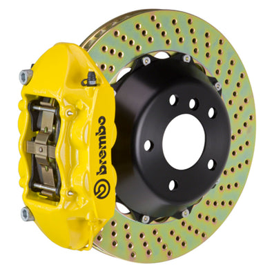 Brembo 15-17 F150 2WD/4WD (Excl. Raptor) Rear GT BBK 4 Piston Cast 380x28 2pc Rotor Drilled- Yellow