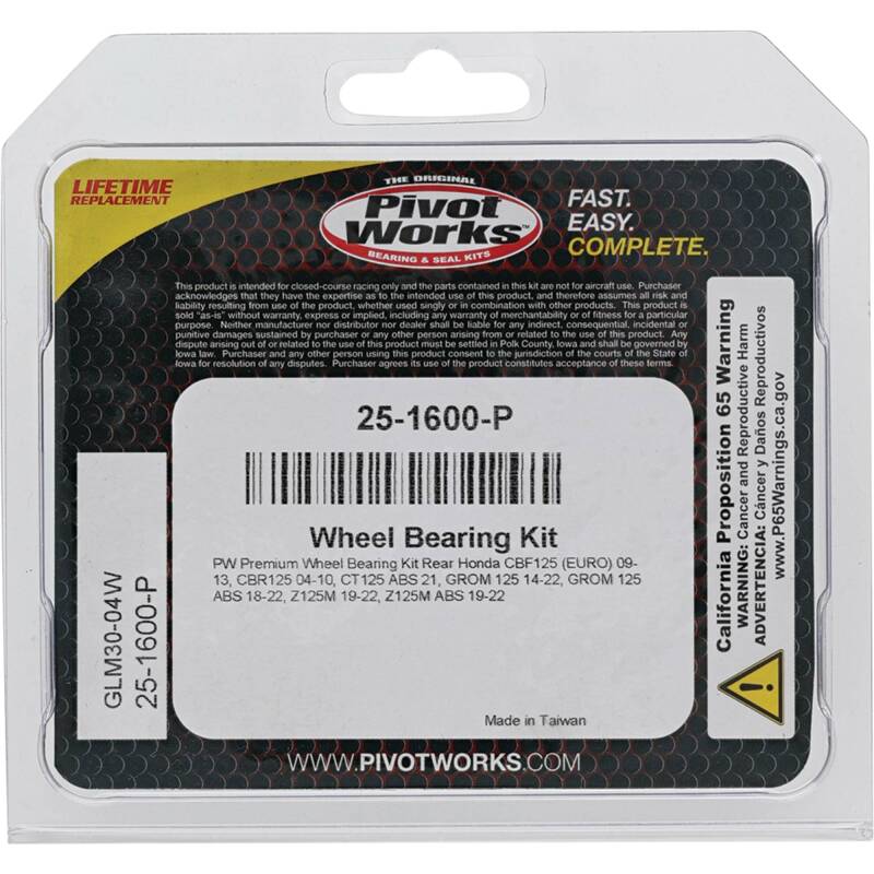 Pivot Works Premium Wheel Bearing