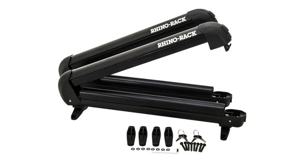 Rhino-Rack Universal Ski/Snowboard Carrier - Fits 4 Pairs of Skis or 2 Snowboards - Black