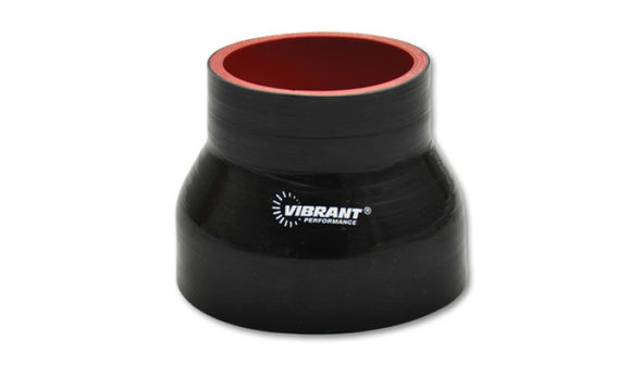 Vibrant Silicone Reducer Coupler 2.375in ID x 2.00in ID x 3.00in Long - Black