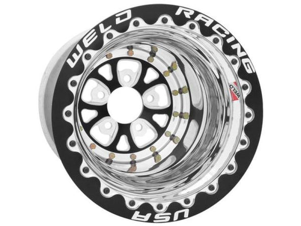 Weld V-Series 15x15 / 5x4.75 BP / 5in. BS Polished Wheel - Non-Beadlock