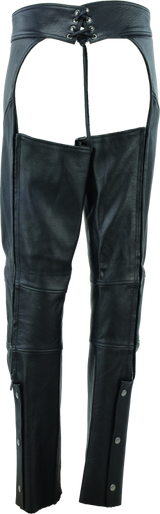 River Road Sierra Leather Chaps Black Womens - Small