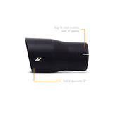 Mishimoto Clamp-On Single Wall Exhaust Tip 5in Outlet - Black