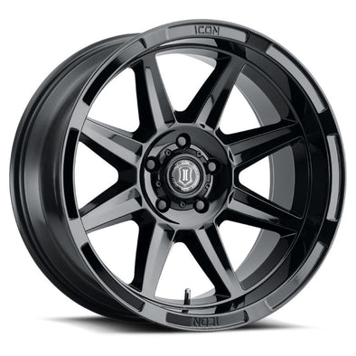 ICON Bandit 20x10 6x5.5 -24mm 4.5in BS 106.10mm Bore Gloss Black Wheel