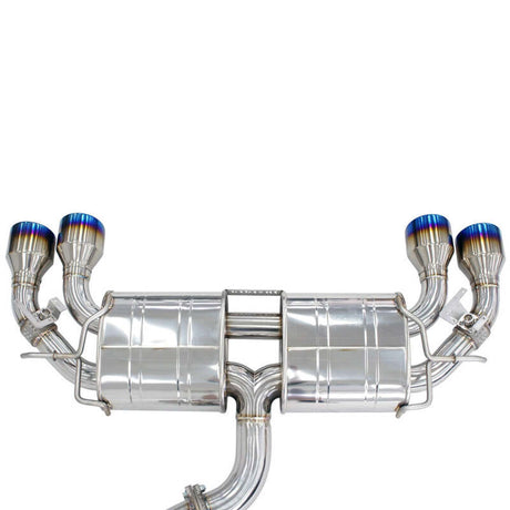 Invidia 2022+ Volkswagen Golf R MK8 76mm R400 Valved Cat Back Exhaust Rolled TI Tips