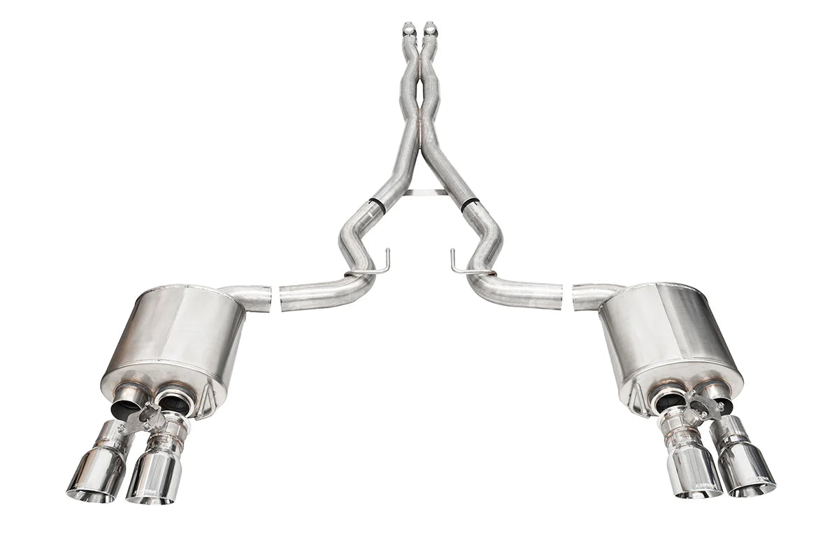 Corsa 24+ Ford Mustang V8 5.0L 3in Cat-Back Exhaust System w/ Twin 4in Polished Pro-Series Tips