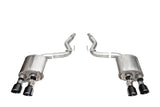 Corsa 24+ Ford Mustang Dark Horse 5.0L 3in Dual Rear Axle-Back w/Twin 4.5in Black PVD Slash Tips