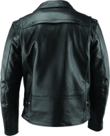 River Road Ironclad Classic Leather Jacket Black - Small