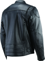 River Road Race Leather Jacket Black - Small