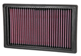 K&N Replacement Air Filter Peugeot / Citroen - 10.875in O/S L x 6.563in O/S W x 1.625in H