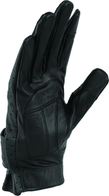 River Road Tucson Leather Perforated Gloves Black - Small