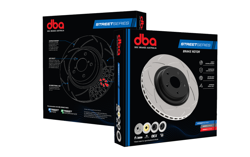 DBA 01-14 Acura CL Front Street Series Drilled & Slotted Rotor w/Gold Hat