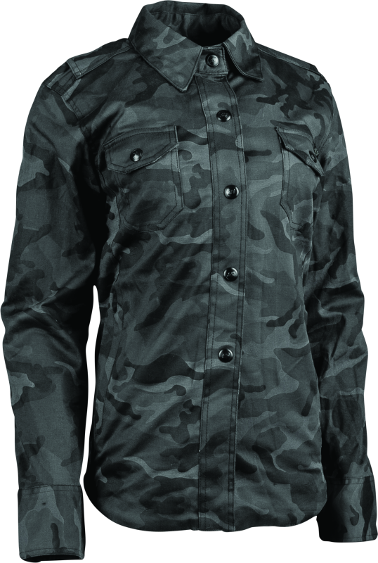 Speed and Strength Speed Society Armored Moto Shirt Womens Camouflage - Large