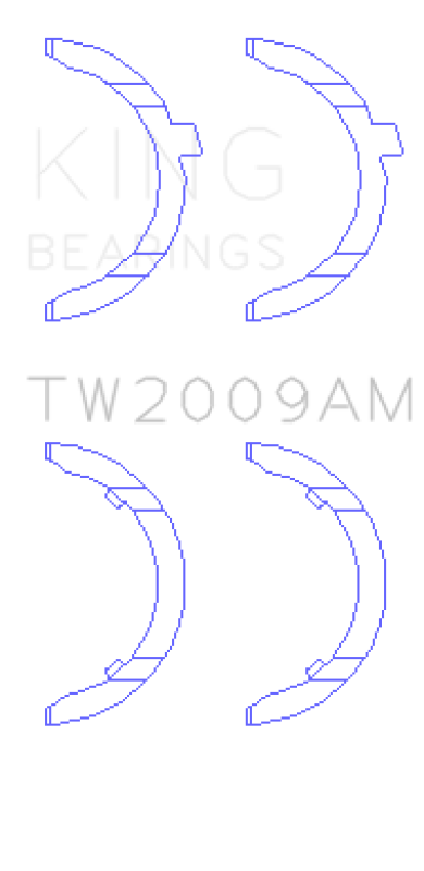 King Engine Bearings Audi KH/1B/2B/MC Thrust Washer Set