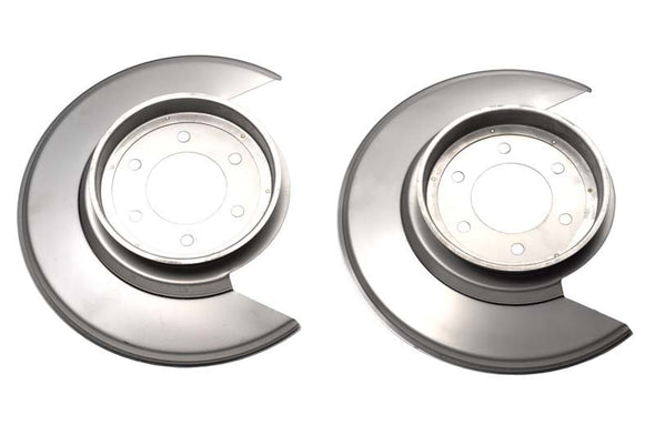 Kentrol 76-78 Jeep CJ Disc Brake Dust Cover Pair - Polished Silver