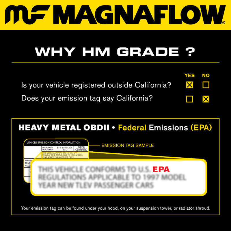 MagnaFlow Universal Catalytic Converter 2.50 HM Angled O2