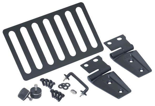 Kentrol 07-18 Jeep Wrangler JK Hood Kit Without Hood Catch - Textured Black