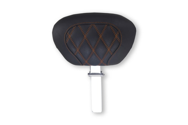 Mustang 08-25 Harley FL Touring Rd King Sp, Rd Glide Ltd, Dble Diamond Driver Backrest - Black/MO