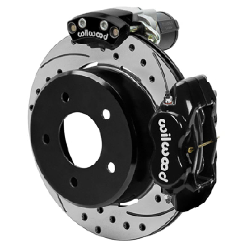 Wilwood 88-98 GM C1500 Rear Electronic Parking Brake Kit Black 12.19in SRP Rotor 3.25in Offset