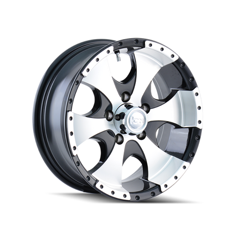 ION Type 136 15x6 / 5x114.3 BP / 0mm Offset / 83.82mm Hub Black/Machined Wheel