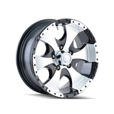 ION Type 136 15x6 / 6x139.7 BP / 0mm Offset / 108mm Hub Black/Machined Wheel