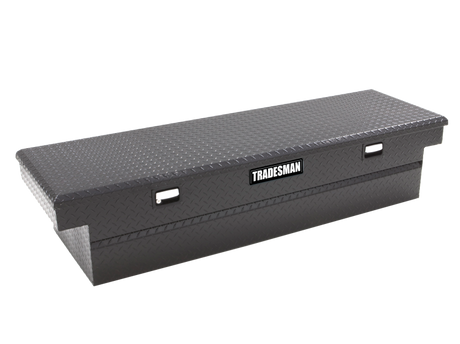 Tradesman Aluminum Single Lid Cross Bed Truck Tool Box (70in.) - Black