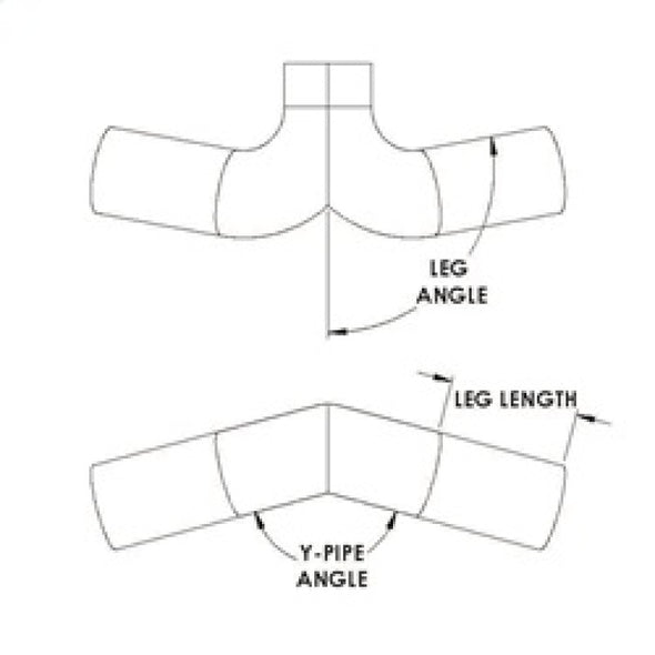 Spectre Universal Tube Y-Pipe 4in. OD / 180 Degree Y-Angle / 90 Degree Leg Angle (6in. Legs)