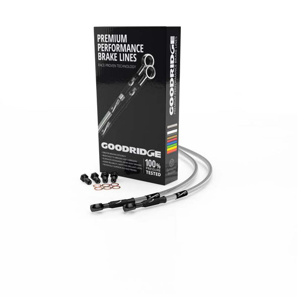 Goodridge 99-07 Honda CBR600F Clear Race Front SS Brake Lines w/Black Fittings